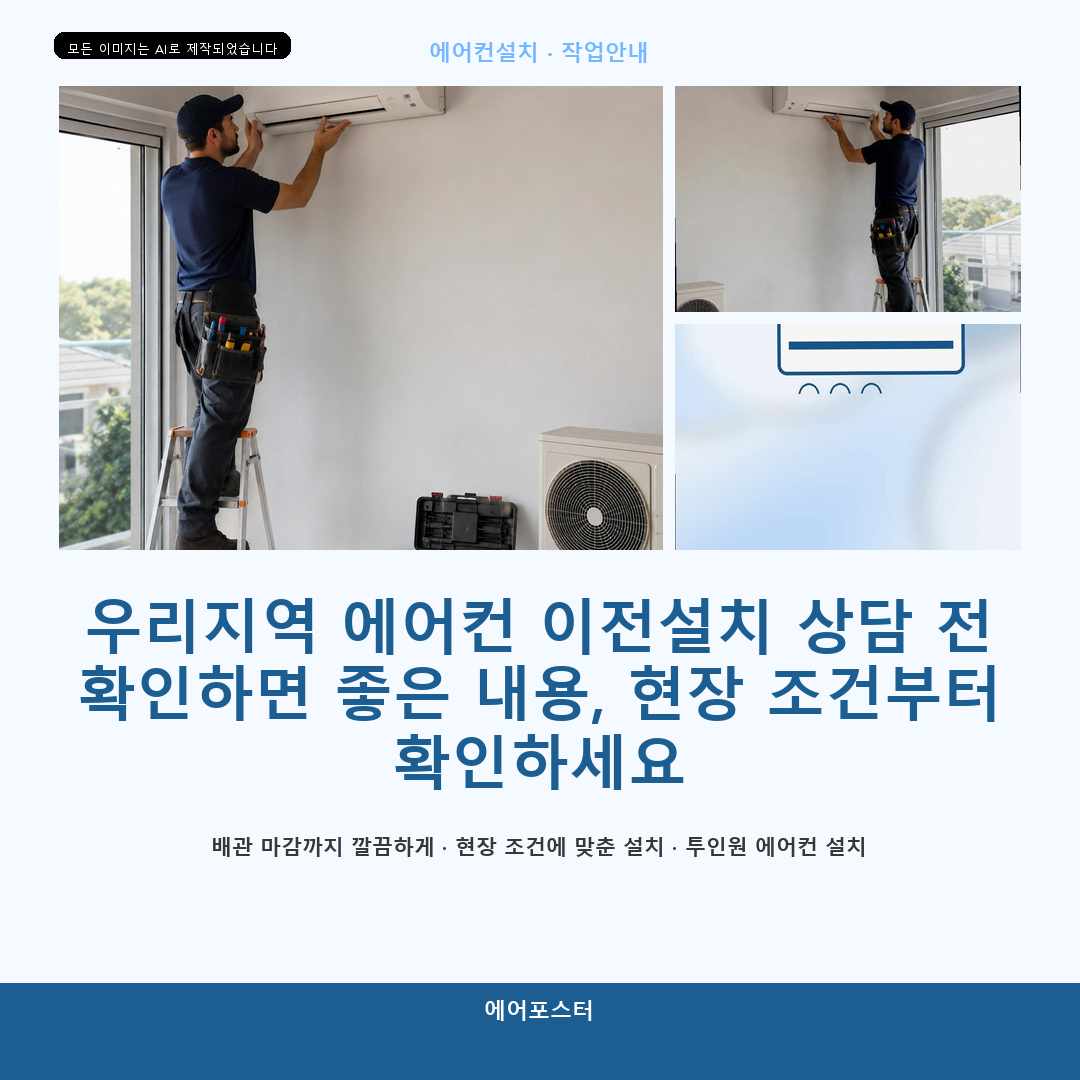 용인시 중고 에어컨 설치, 고소·외부 작업 전 안전 확인—현장 기준으로 정리했습니다