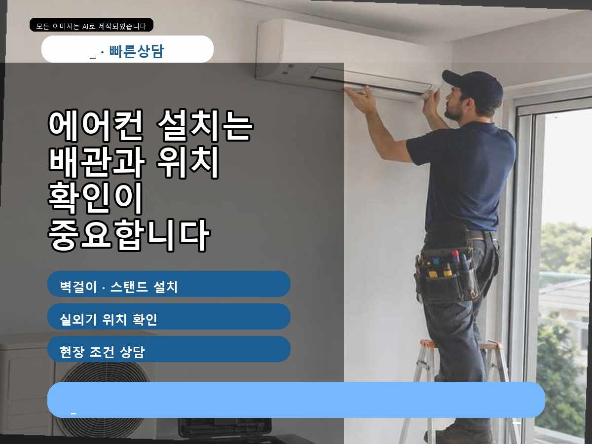 안산시 중고 에어컨 설치, 배관 연장 전 확인할 항목—설치 후 불편을 줄이는 방법을 소개합니다