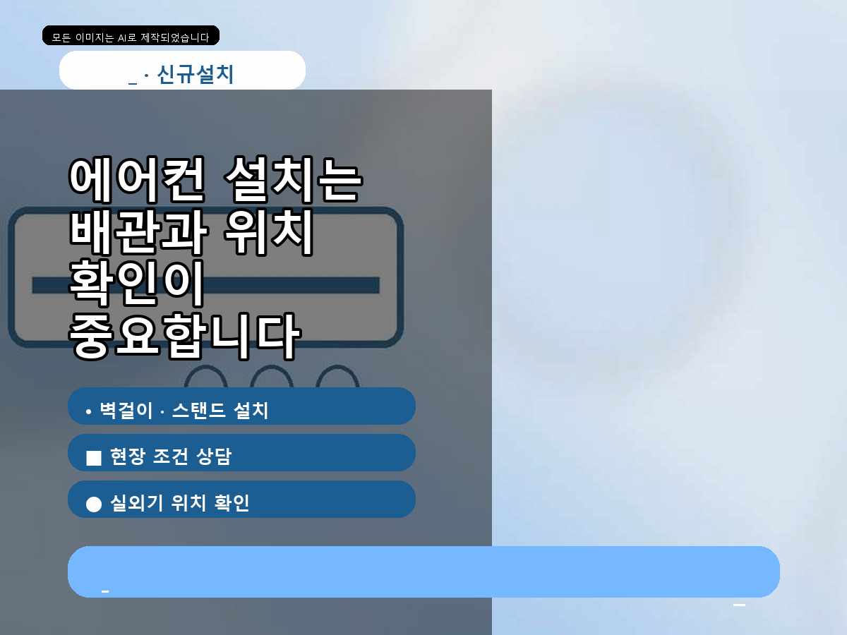 안양시 중고 에어컨 설치, 배수 역류를 줄이는 설치 기준—비용보다 먼저 볼 기준을 설명합니다