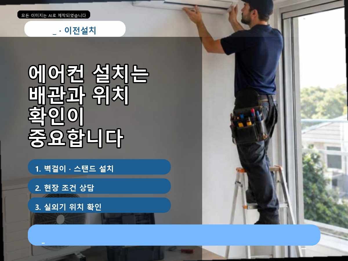 광명시 벽걸이 에어컨 설치, 실내기 위치와 배수의 관계—설치 후 불편을 줄이는 방법을 소개합니다