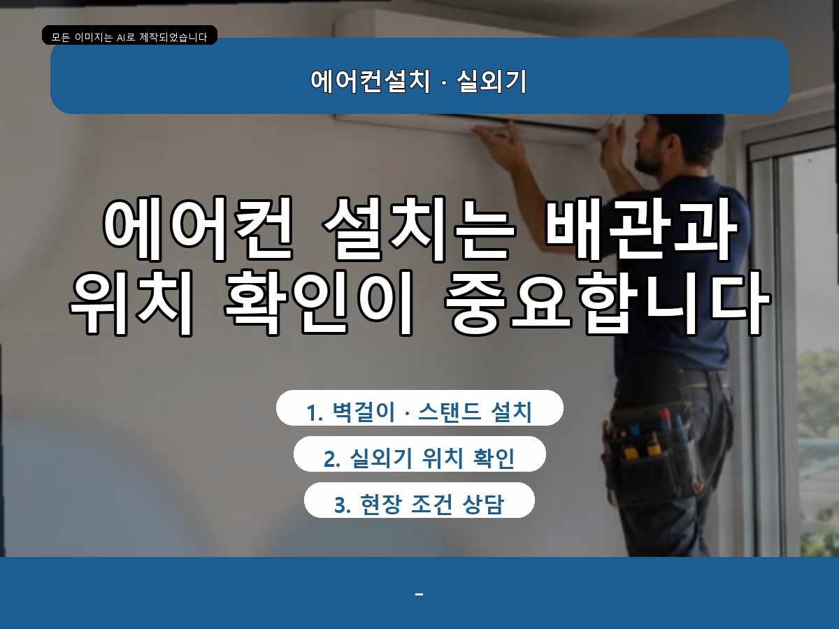 수원시 투인원 에어컨 설치, 실내외 마감을 함께 보는 타공—비용보다 먼저 볼 기준을 설명합니다