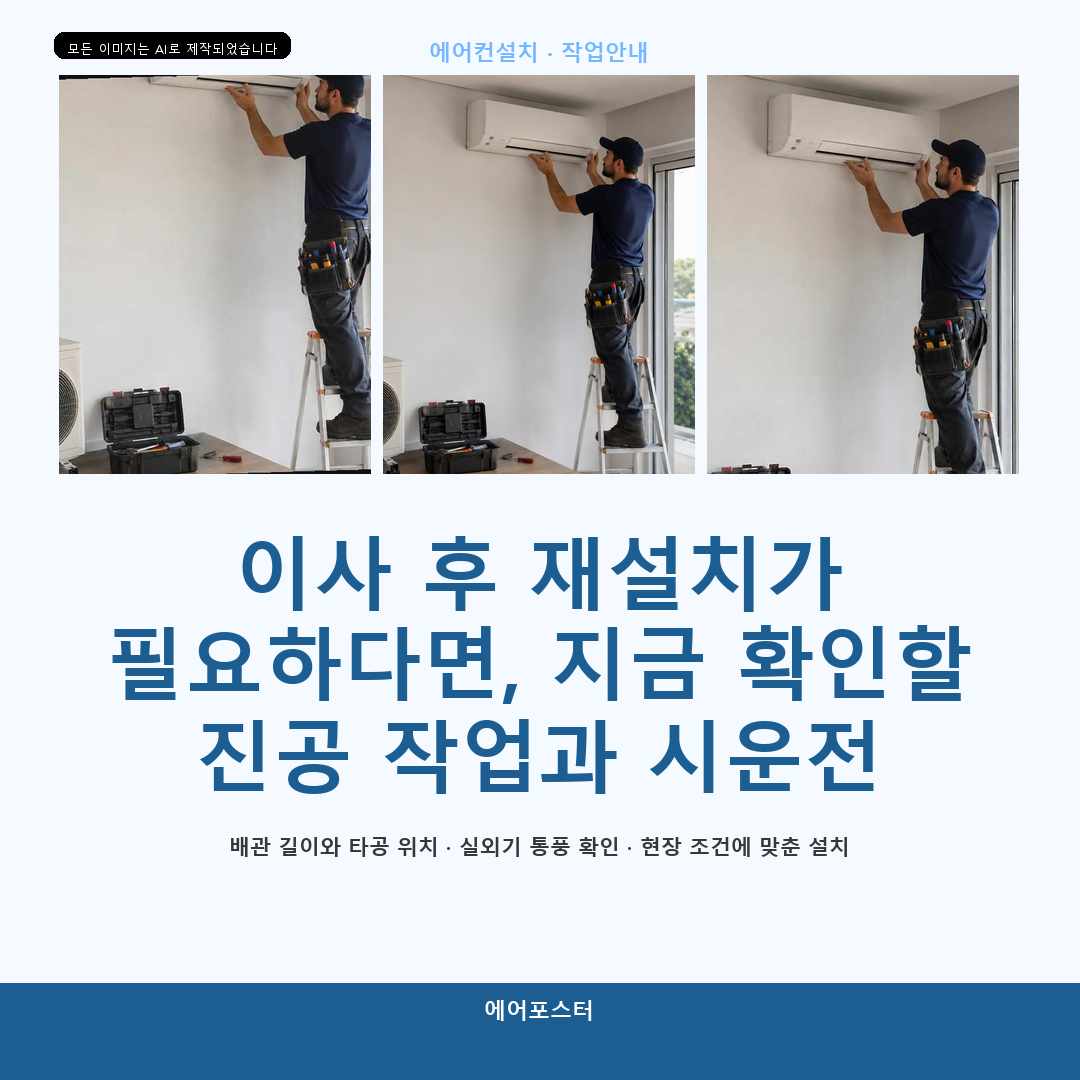 부천시 스탠드 에어컨 설치, 업소 냉방 운전을 고려한 배치—시운전 전후의 차이까지 담았습니다