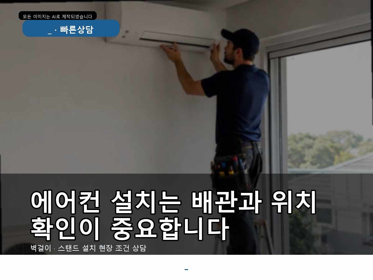 용인시 벽걸이 에어컨 설치, 기사 방문 전에 준비할 내용—작업 순서와 함께 살펴봅니다