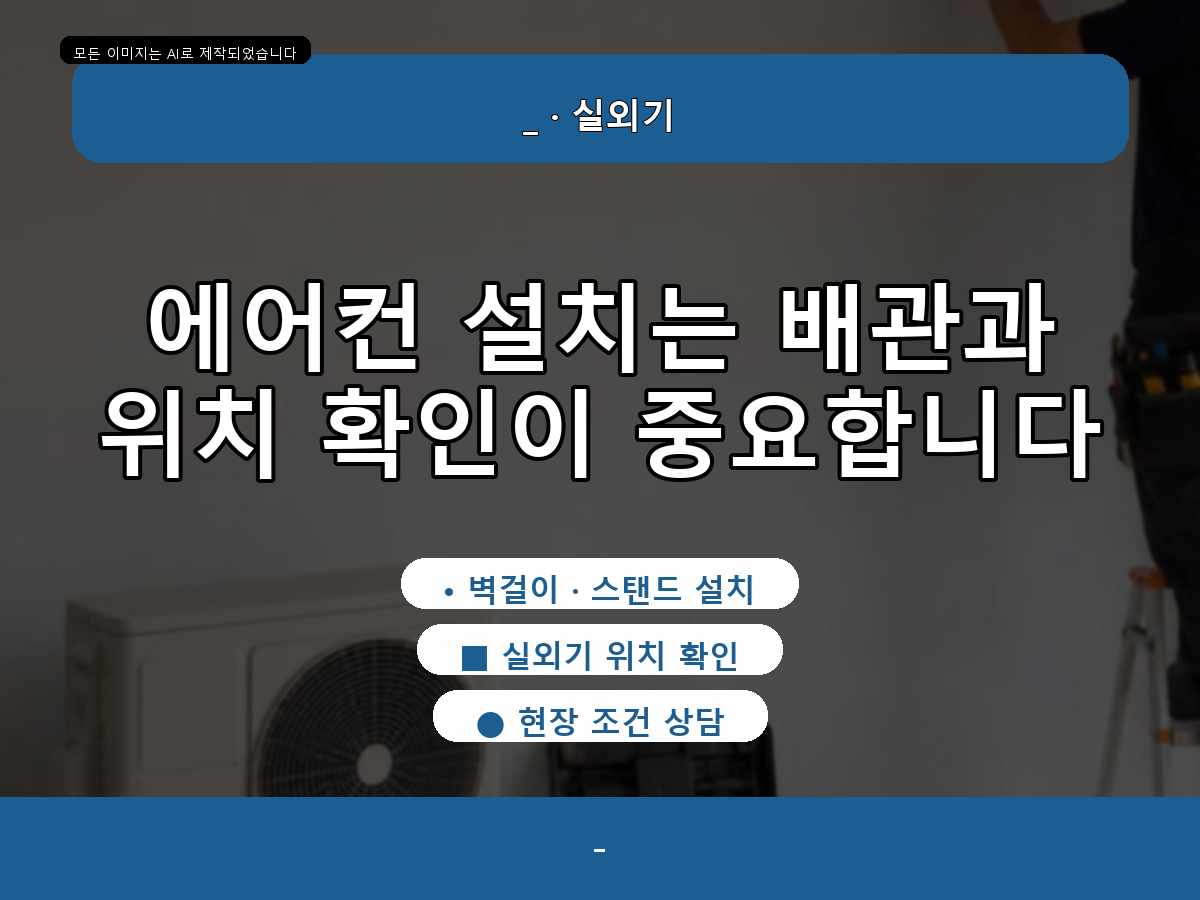 수원시 에어컨 이전설치, 이사 후 안정적으로 재설치하는 순서—설치 후 불편을 줄이는 방법을 소개합니다