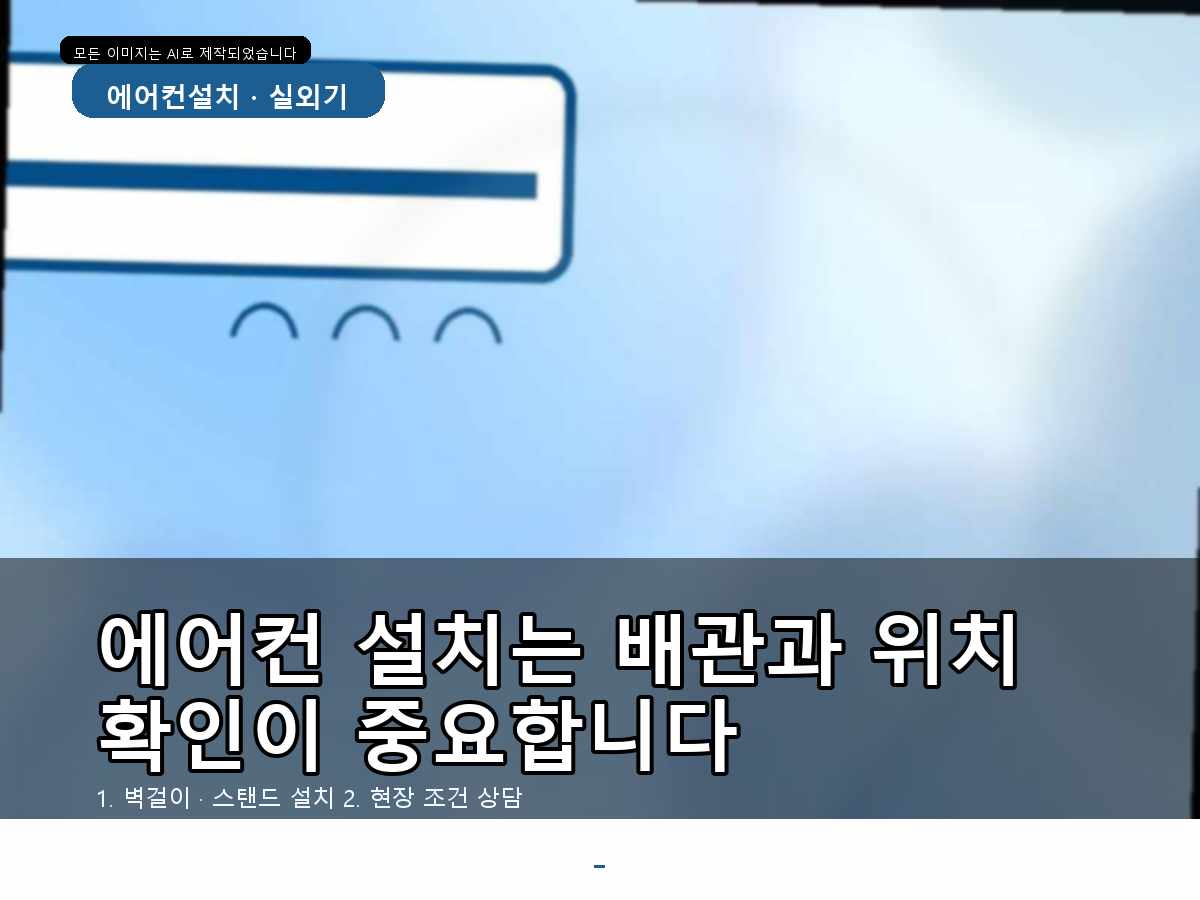 시흥시 배관 연장 작업, 실외기 접근 조건을 먼저 본 이유—실제 확인 항목을 중심으로 설명합니다