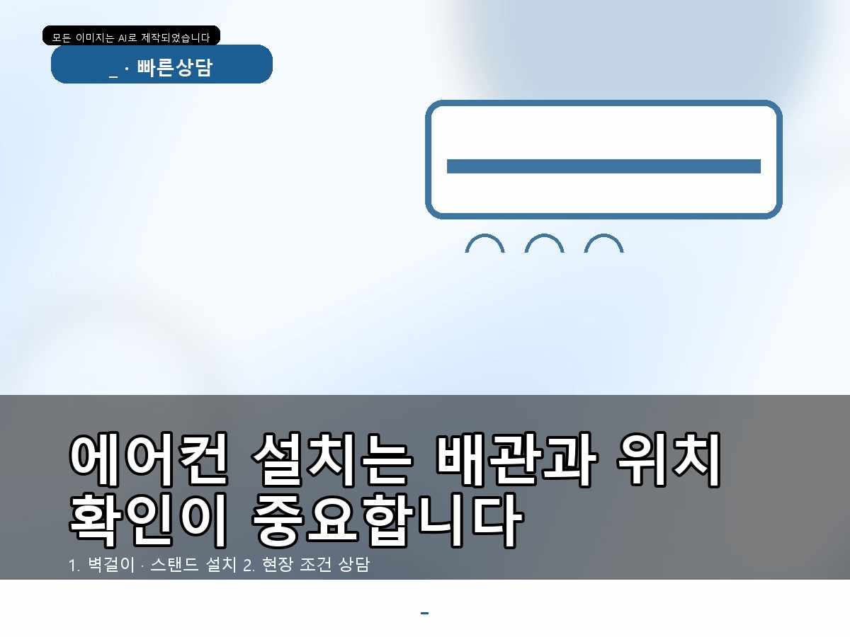 수원시 스탠드 에어컨 설치, 거치대 작업의 안전 포인트—작업 순서와 함께 살펴봅니다