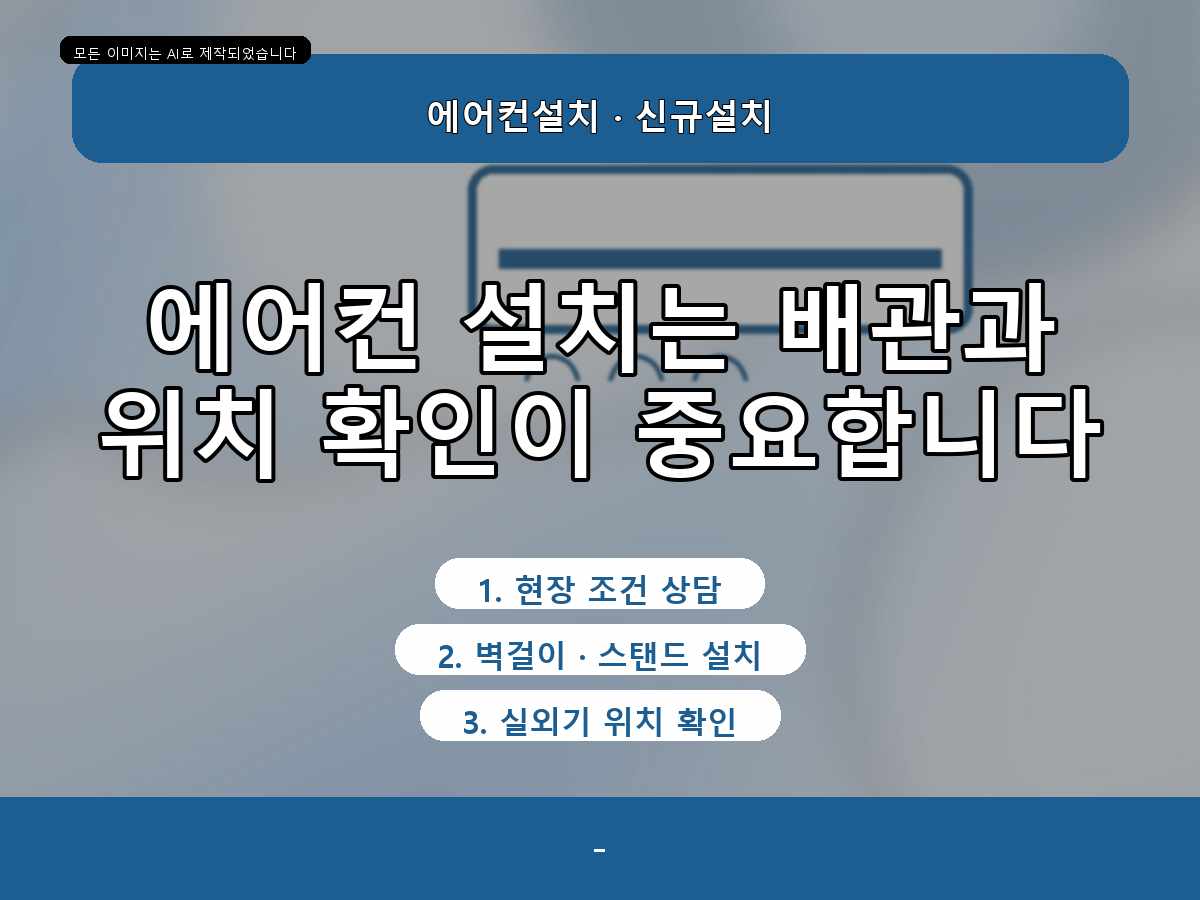 안산시 투인원 에어컨 설치, 배관 구배를 고려한 타공 위치—작업 순서와 함께 살펴봅니다