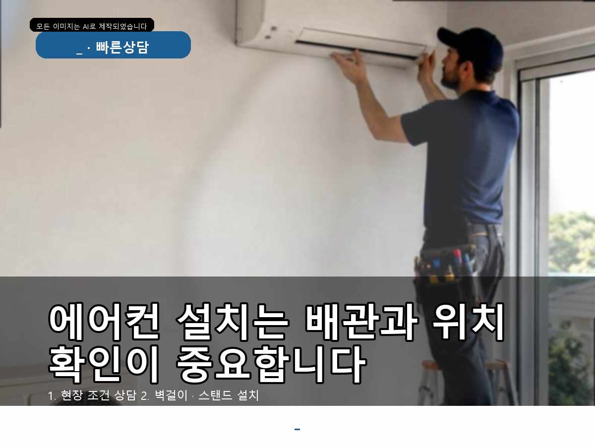 수원시 배관정리 오목천동 캐리어 벽걸이 에어컨
