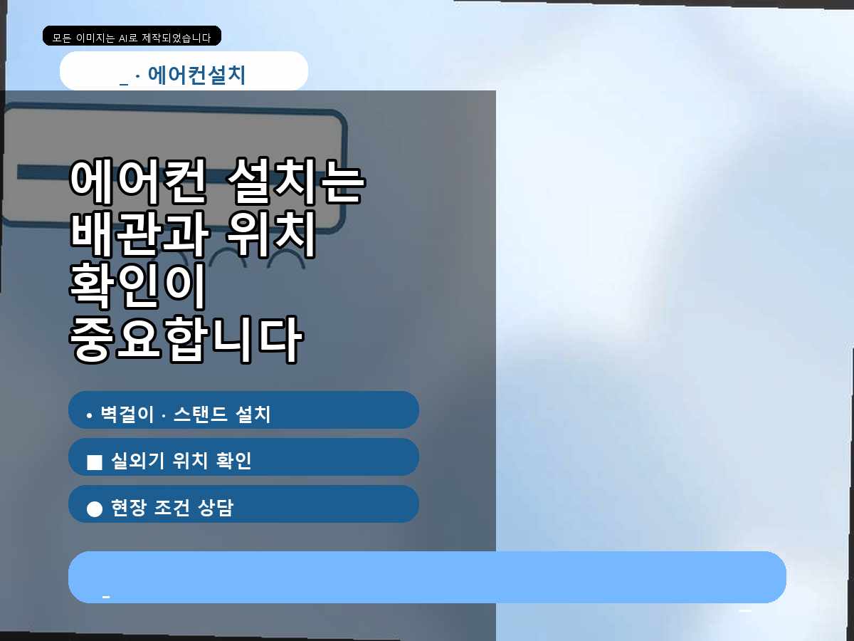 화성시 에어컨 이전설치, 배수 역류를 줄이는 설치 기준—안전과 마감 기준을 함께 확인합니다