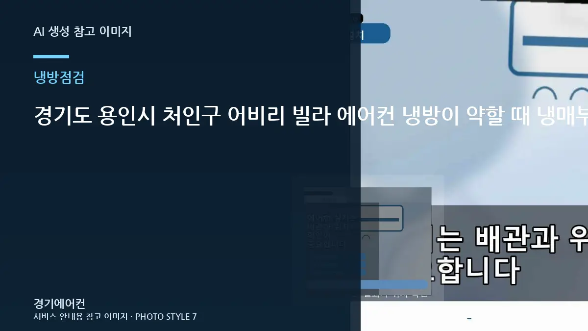 경기도 용인시 처인구 어비리 빌라 에어컨 냉방이 약할 때 냉매부터 의심하면 안 되는 이유