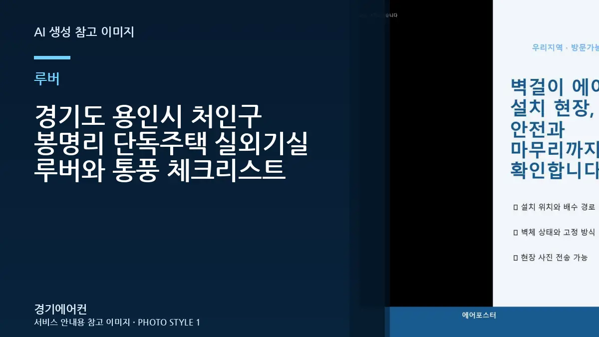 경기도 용인시 처인구 봉명리 단독주택 실외기실 루버와 통풍 체크리스트