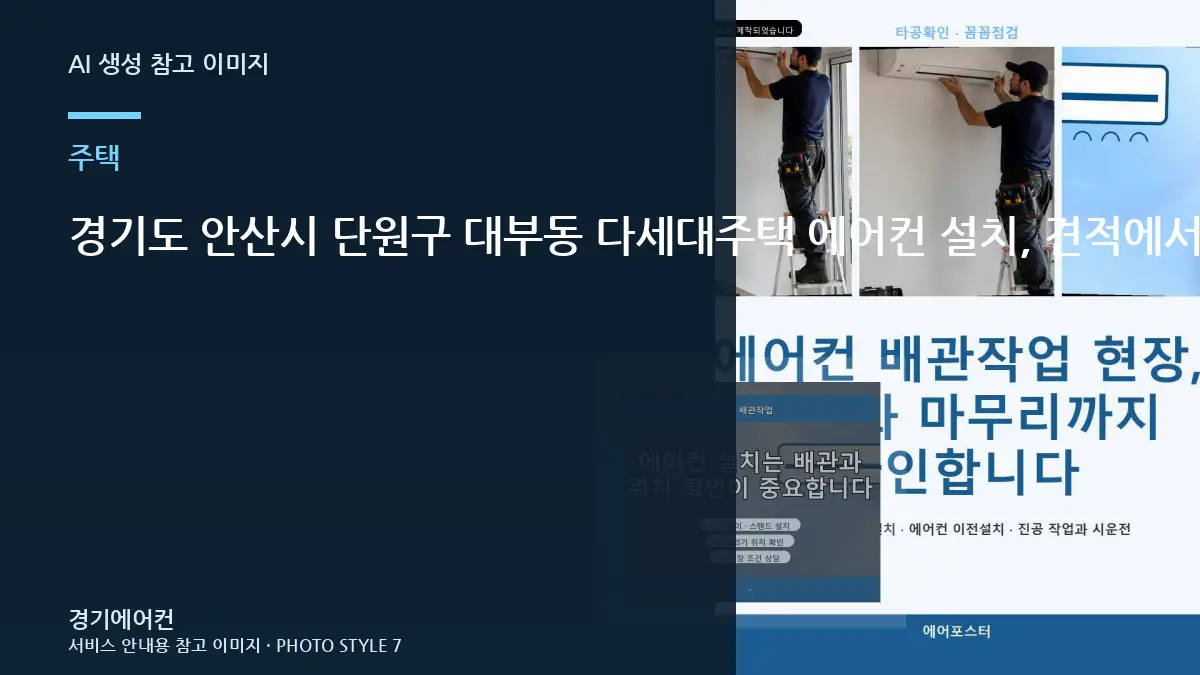 경기도 안산시 단원구 대부동 다세대주택 에어컨 설치, 견적에서 확인해야 할 범위