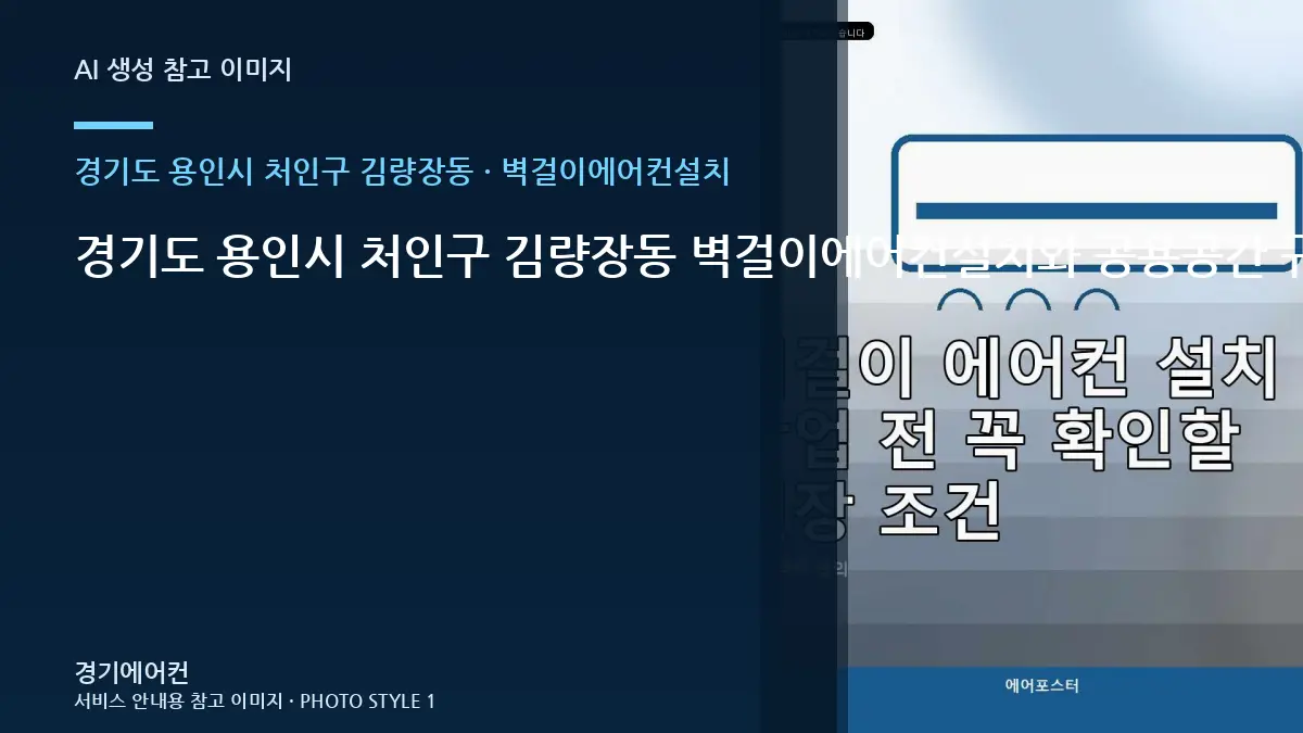 경기도 용인시 처인구 김량장동 벽걸이에어컨설치와 공용공간 규격을 비교하는 방법 · 부분 수리 판단표