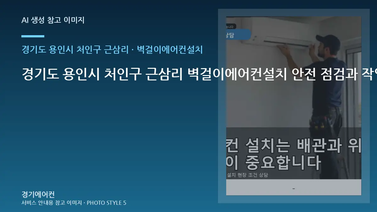 경기도 용인시 처인구 근삼리 벽걸이에어컨설치 안전 점검과 작업 준비 순서 · 작업시간 준비법